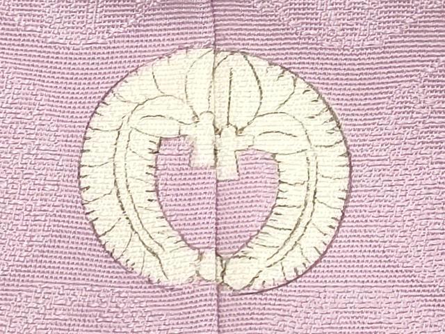 平和屋着物■上質な色無地 下り藤 上がり藤地紋 薄紫色 正絹 逸品 DABE7616cd