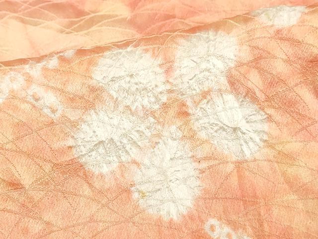 平和屋着物■上質な小紋　絞り　舞花文　暈し染め　正絹　逸品　DABE7620cd