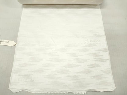 平和屋着物●京都の和装業の老舗一門　千切屋治兵衞　白生地　反物　着尺　共八掛付き　エ霞地紋　生成り色　逸品　未使用　DABE3232we
