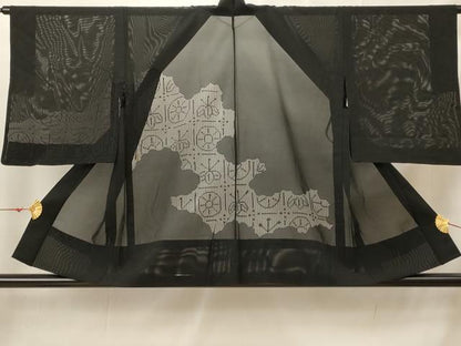 平和屋着物▽羽織　スリーシーズン　春夏秋　塵除け　正絹　逸品　AABI0137st