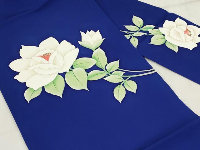 平和屋着物◎塩瀬 九寸名古屋帯 手描き 草花文 金彩 正絹 逸品 AABH7888wj
