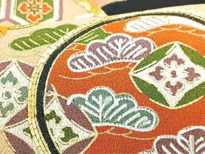平和屋着物■豪華黒留袖 駒刺繍 花鼓文 金彩 正絹 逸品 CABF4973xe