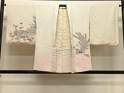 平和屋着物＃羽織　寿光織　孔雀花文　正絹　逸品　CABE5012ua