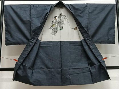 平和屋着物∞男性　長羽織　本場大島紬　120亀甲　総詰め　正絹　逸品　未使用　CABE4995ua