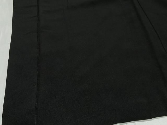 平和屋着物＃羽織　寿光織　花鳥文　黒地　金銀糸　正絹　逸品　CABE5023ua