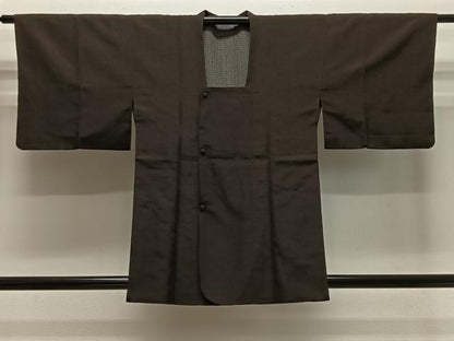 平和屋着物＃道行コート　赤墨色　逸品　CABE5033ua