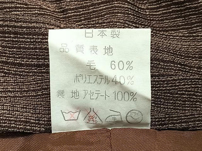 平和屋着物＃道行コート　赤墨色　逸品　CABE5033ua