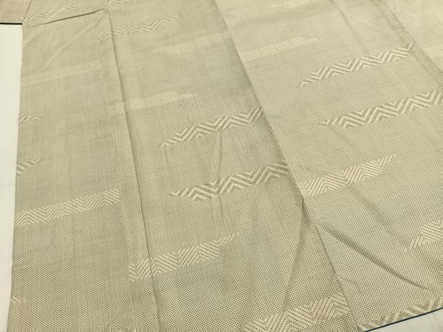 平和屋着物●本場大島紬　白大島　一元絣　幾何学文様　正絹　逸品　AABH5139fy