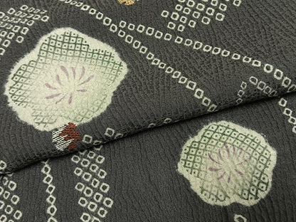 平和屋着物●訪問着　絞り　刺繍　辻が花　正絹　逸品　AABH5130fy