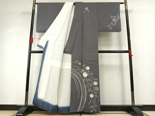 平和屋着物●訪問着　絞り　刺繍　辻が花　正絹　逸品　AABH5130fy