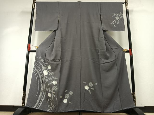 平和屋着物●訪問着　絞り　刺繍　辻が花　正絹　逸品　AABH5130fy