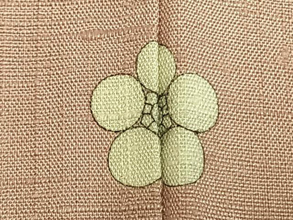 平和屋着物●上質な紬　色無地　灰桜色　正絹　逸品　未使用　AABH5134fy