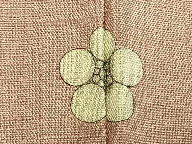 平和屋着物●上質な紬　色無地　灰桜色　正絹　逸品　未使用　AABH5134fy