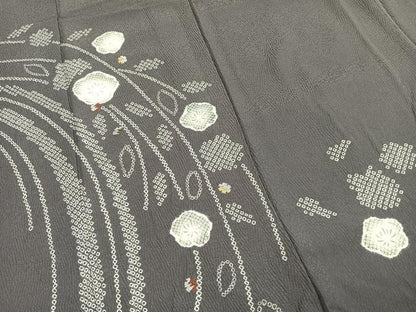 平和屋着物●訪問着　絞り　刺繍　辻が花　正絹　逸品　AABH5130fy
