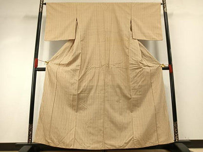 平和屋着物●上質な紬　縞　ますいわ屋扱い　正絹　逸品　AABH5141fy