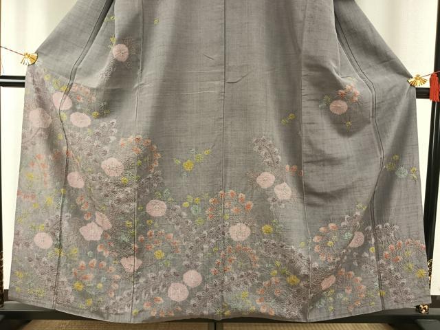 平和屋着物●訪問着　紬地　絞り　辻が花　正絹　逸品　AABH5143fy 平和屋着物○訪問着 紬地 絞り 辻が花 正絹 逸品 AABH5143fy - メルカリ
