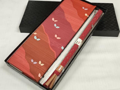 平和屋着物●和装小物　帯締め・帯揚げセット　舞蝶文　手組紐　笹浪組　逸品　未使用　DABD7632zzz
