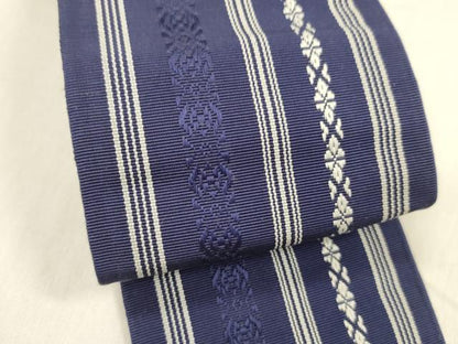 平和屋着物●男性　本場筑前博多織　角帯　献上　正絹　逸品　DABE6241cm