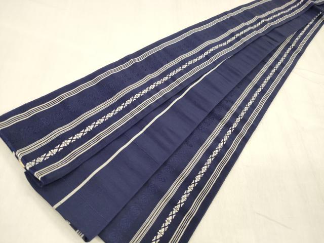 平和屋着物●男性　本場筑前博多織　角帯　献上　正絹　逸品　DABE6241cm