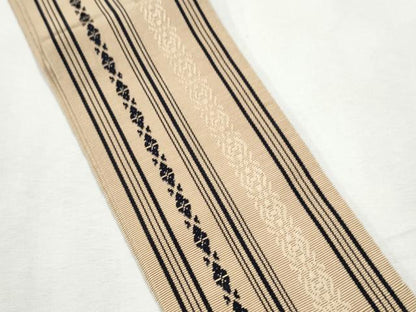 平和屋着物●男性　本場筑前博多織　角帯　献上　正絹　逸品　CABF5588hy