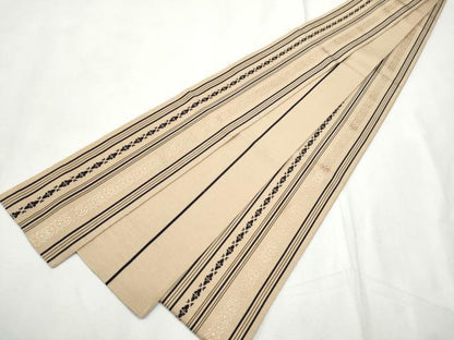 平和屋着物●男性　本場筑前博多織　角帯　献上　正絹　逸品　CABF5588hy