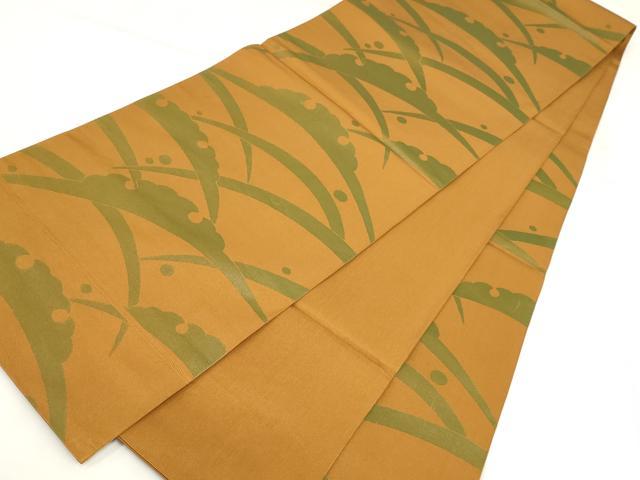 平和屋着物◎六通柄 本袋帯 雪輪芝文 正絹 逸品 AABH8006wj