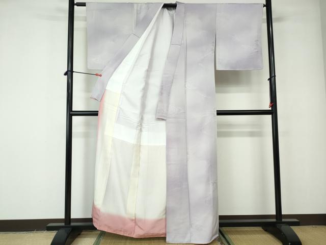 平和屋着物■上質な小紋 立波文 暈し染め 正絹 逸品 DABE8646qa