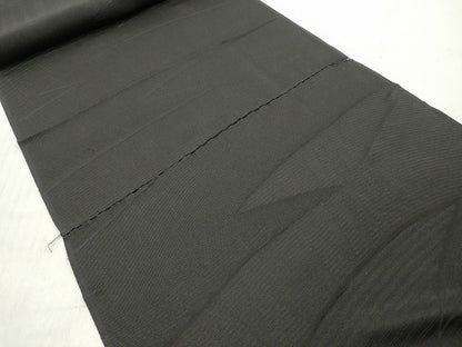 平和屋着物▼羽織・コート　黒生地　解き反物　羽尺　草花地紋　逸品　DABE3237we