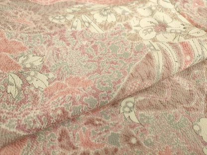 平和屋着物▽上質な小紋　単衣　辻が花　鬼しぼ縮緬　正絹　逸品　DABE4350az