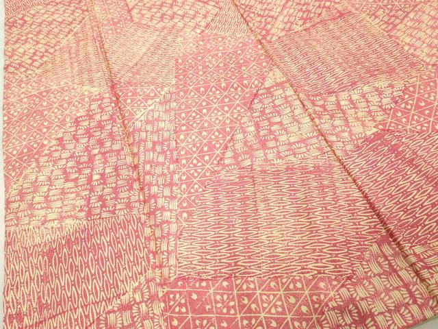 平和屋着物■上質な小紋 切嵌抽象文 正絹 逸品 DABE7670cd