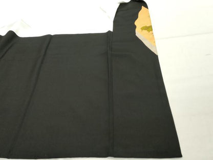 平和屋着物■豪華黒留袖　花鳥文　金彩　正絹　逸品　DABE7662cd