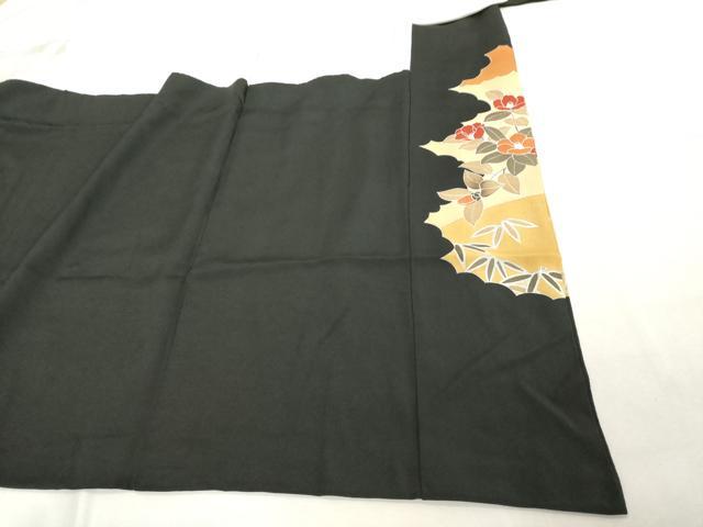 平和屋着物■豪華黒留袖 花鳥文 金彩 正絹 逸品 DABE7679cd