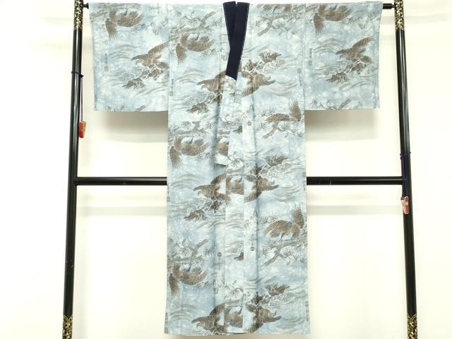平和屋着物■男性 長襦袢 袷 鷹 正絹 逸品 DABE7686cd