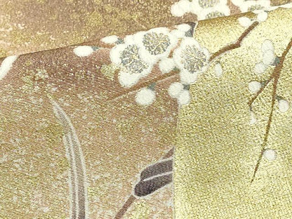 平和屋着物■豪華黒留袖 扇面草花文 金彩 正絹 逸品 DABE7683cd