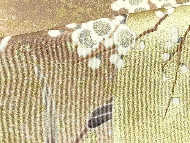 平和屋着物■豪華黒留袖 扇面草花文 金彩 正絹 逸品 DABE7683cd