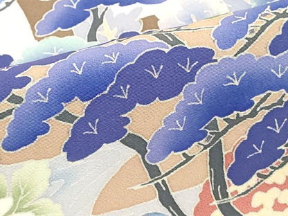 平和屋着物■豪華黒留袖　作家物　風景文　暈し染め　正絹　逸品　DABE7695cd