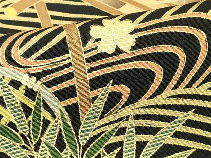 平和屋着物■豪華黒留袖 駒刺繍 御所車花文 金彩 正絹 逸品 DABE7703cd