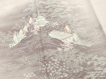 平和屋着物■訪問着 風景文 暈し染め 正絹 逸品 DABE7693cd