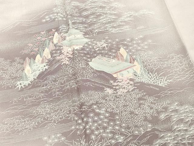 平和屋着物■訪問着 風景文 暈し染め 正絹 逸品 DABE7693cd