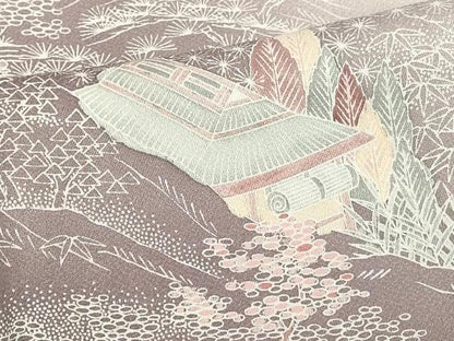 平和屋着物■訪問着 風景文 暈し染め 正絹 逸品 DABE7693cd