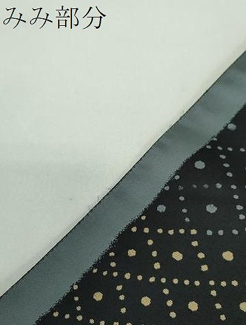 平和屋着物●六通柄袋帯　作家物　立波　蟹　黒地　金銀糸　正絹　逸品　DABE5090ps