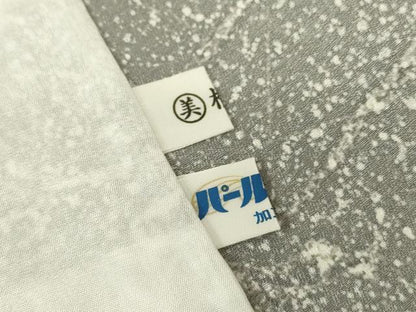 平和屋着物▽上質な小紋　単衣　たたき染め　抽象文様　正絹　逸品　DABE4362az