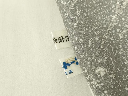 平和屋着物▽上質な小紋　単衣　たたき染め　抽象文様　正絹　逸品　DABE4362az
