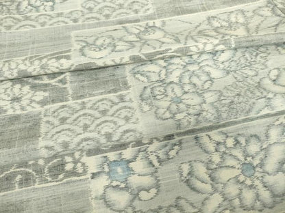 平和屋着物▽上質な紬　単衣　辻が花　正絹　逸品　DABE4391az