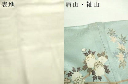 平和屋着物●訪問着　駒刺繍　枝花文　金彩　ゑり善扱い　正絹　逸品　DABE5346ps