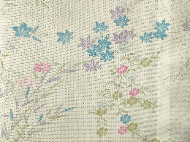 平和屋本店■夏物 小紋 絽 紗 洗える着物 まとめて20点 蝶 風景 花柄 手描き 着用可能多数 se4038
