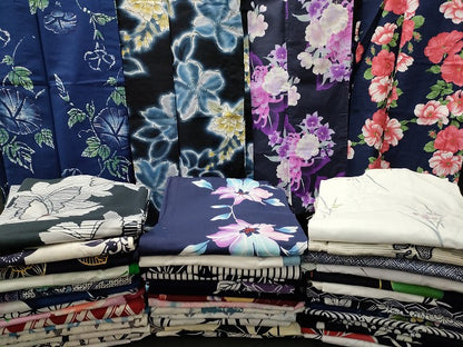 平和屋本店■浴衣 まとめて 45点 蝶 菊 花柄 朝顔 Kansai 山本寛斎 綿絽 など 着用可能多数 未使用品あり ppp3584