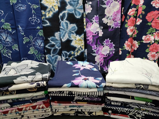 平和屋本店■浴衣 まとめて 45点 蝶 菊 花柄 朝顔 Kansai 山本寛斎 綿絽 など 着用可能多数 未使用品あり ppp3584