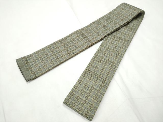平和屋着物●男性　本場筑前博多織　角帯　いちご錦　証紙付き　正絹　逸品　CABF8496hy