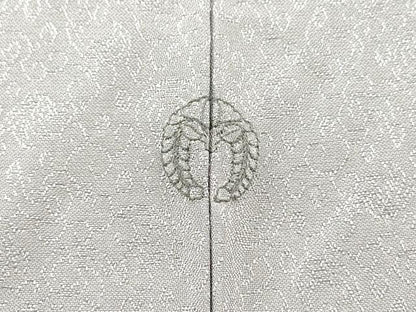 平和屋着物▽上質な色無地　単衣　唐草地紋　白藤色　正絹　逸品　DABD5857fe